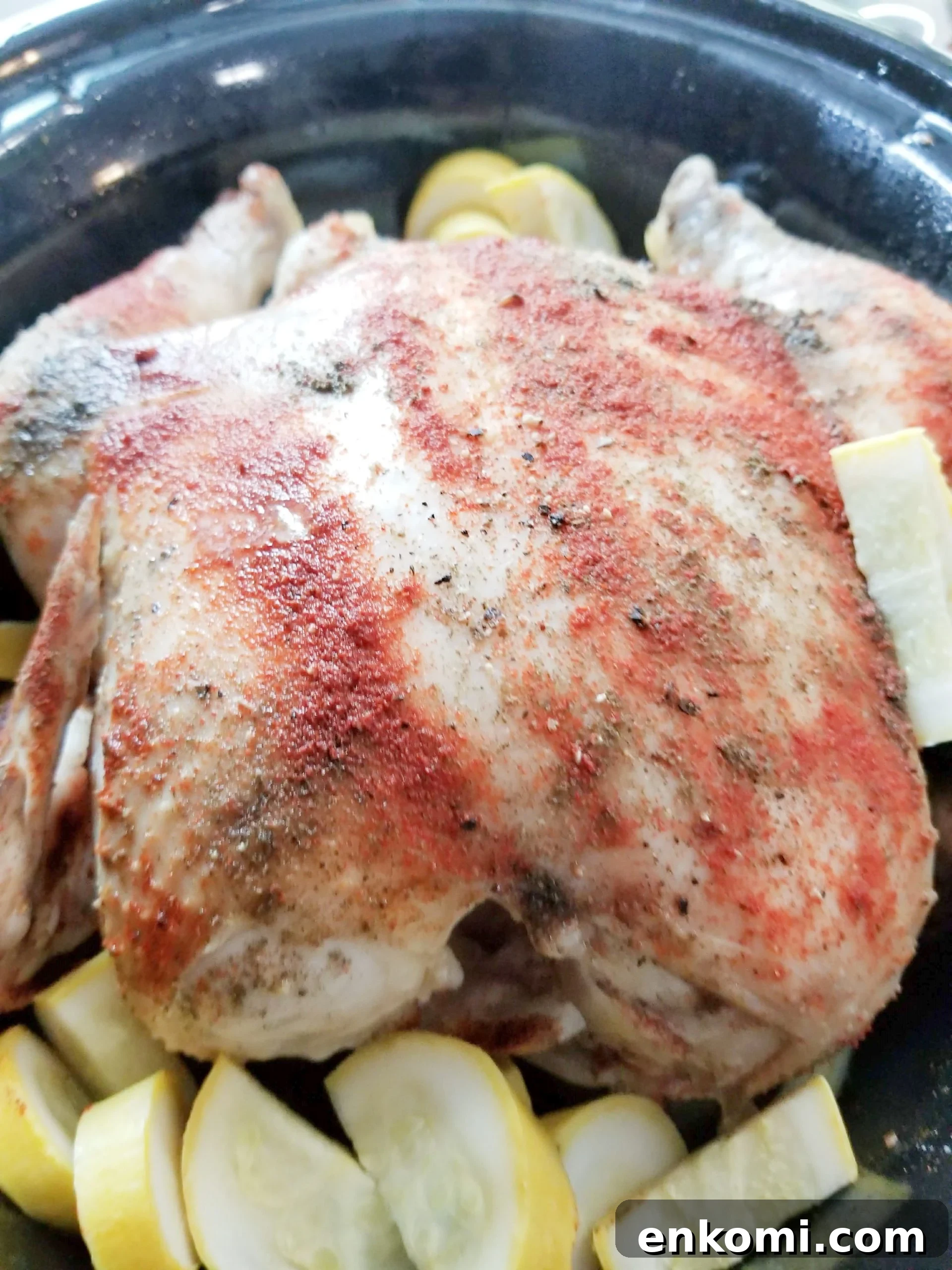 Plated slow cooker chicken