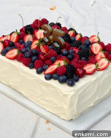 Strawberry Blueberry Layer Cake