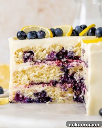 Blueberry Lemon Layer Cake