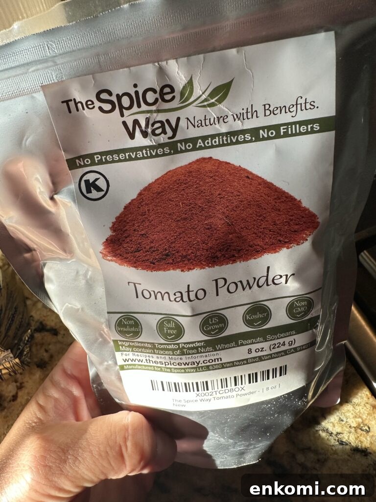 A package of tomato powder