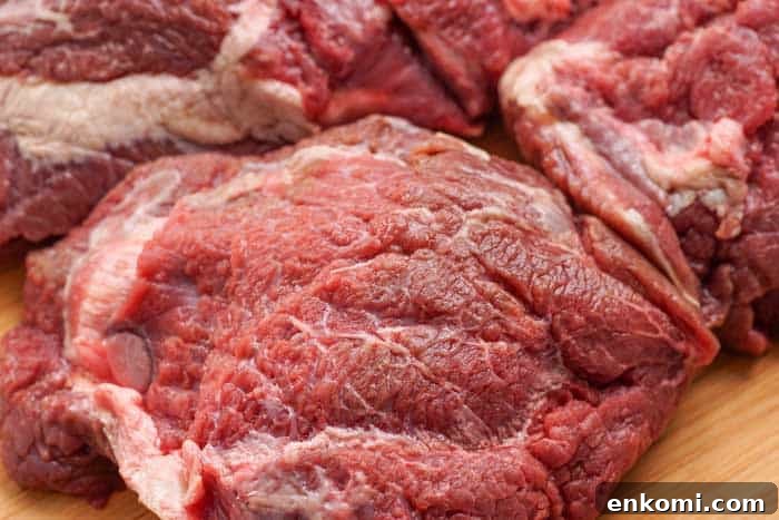 Smoked Beef Cheeks: Sliced Meat for Tacos and Sandwiches 4 raw beef cheek collagen fat