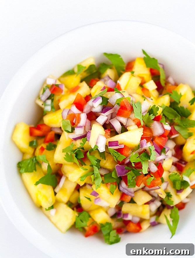 Pineapple Salsa; Gluten Free Festive Foods for Cinco de Mayo © 2017 Jane Bonacci, The Heritage Cook 