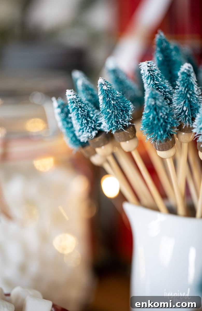 Bottle Brush Tree Drink Stirrers
