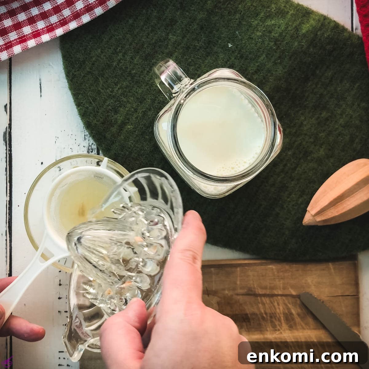 How to Make Sour Milk at Home for Baking and Cooking 4 Strain the lemon juice through a sieve.