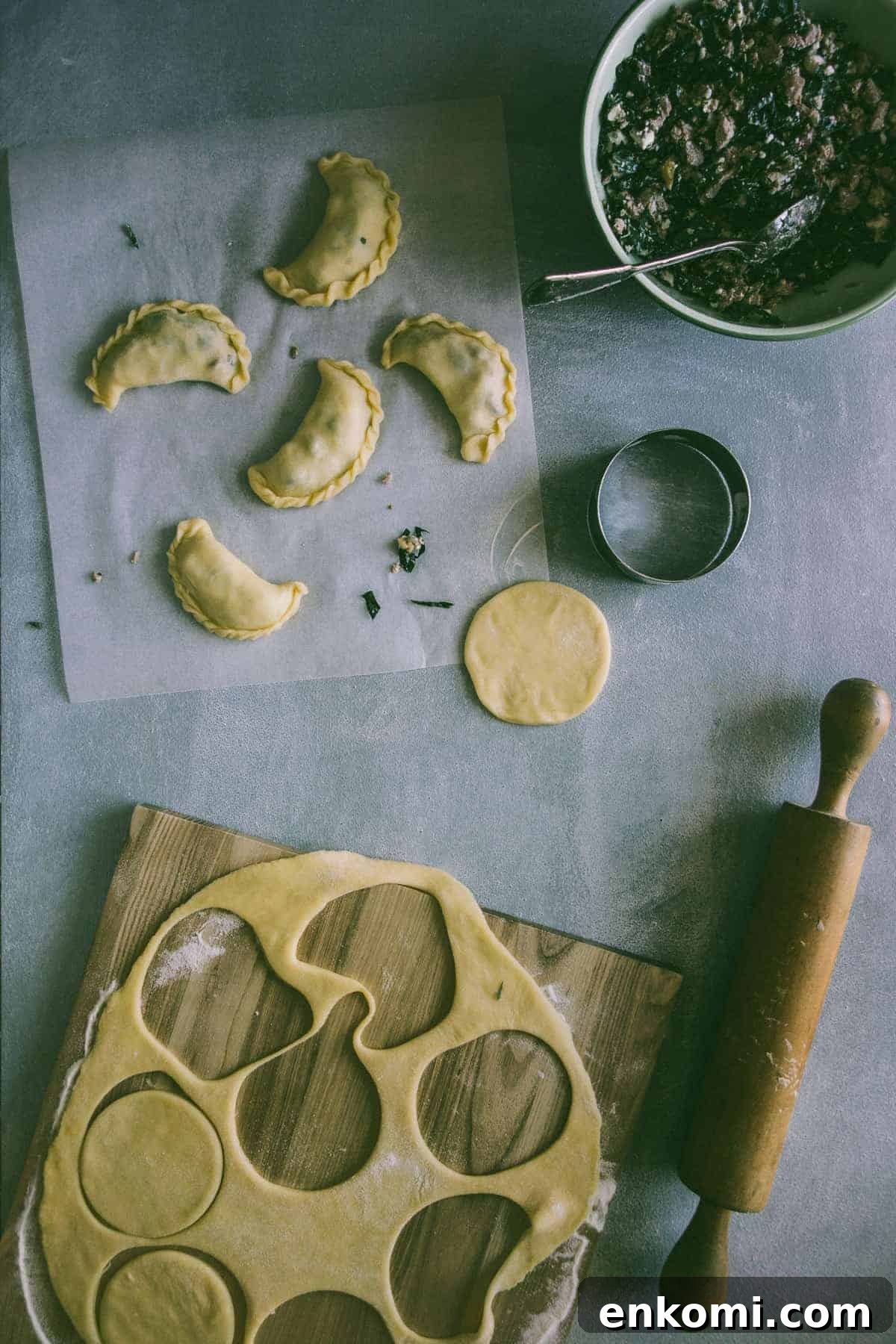 Savory Lamb Empanadas - Homemade Argentine Recipe 6 Making home made empanadas