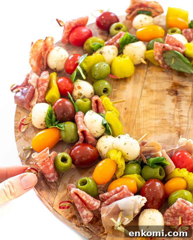 Christmas Antipasto Wreath