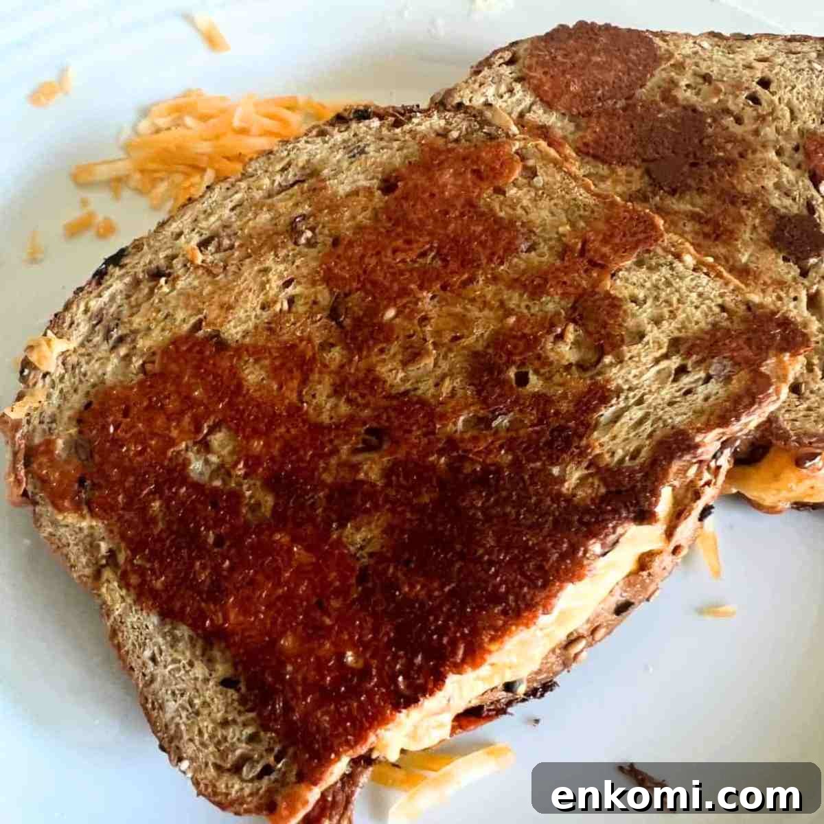 Grilled cheese sandwich made on a Blackstone.