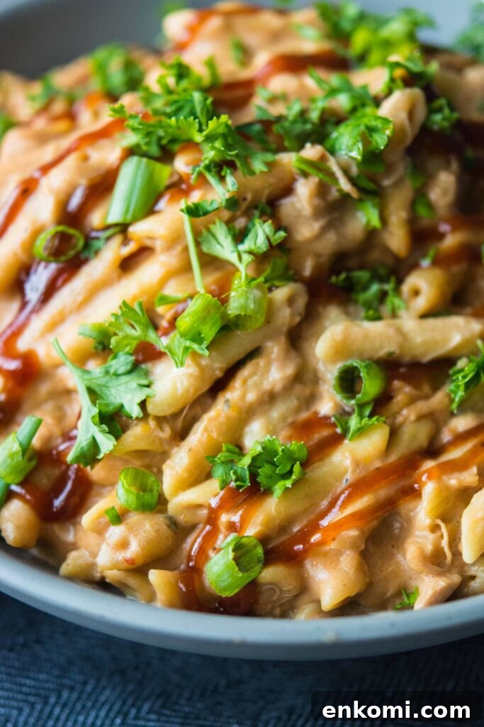 Slow Cooker BBQ Chicken Pasta