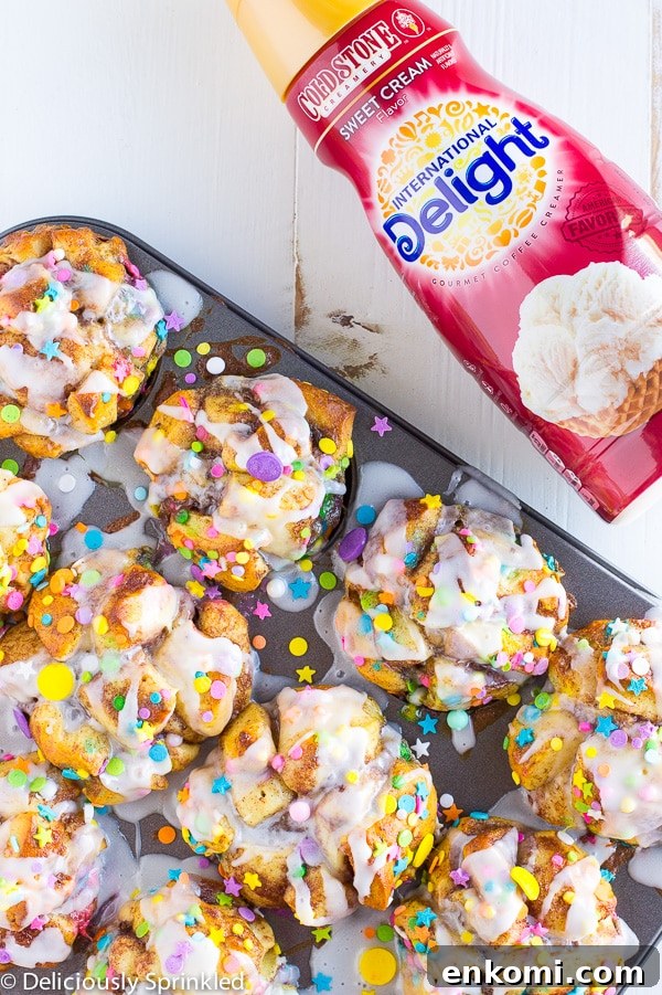 Funfetti French Toast Muffins close-up