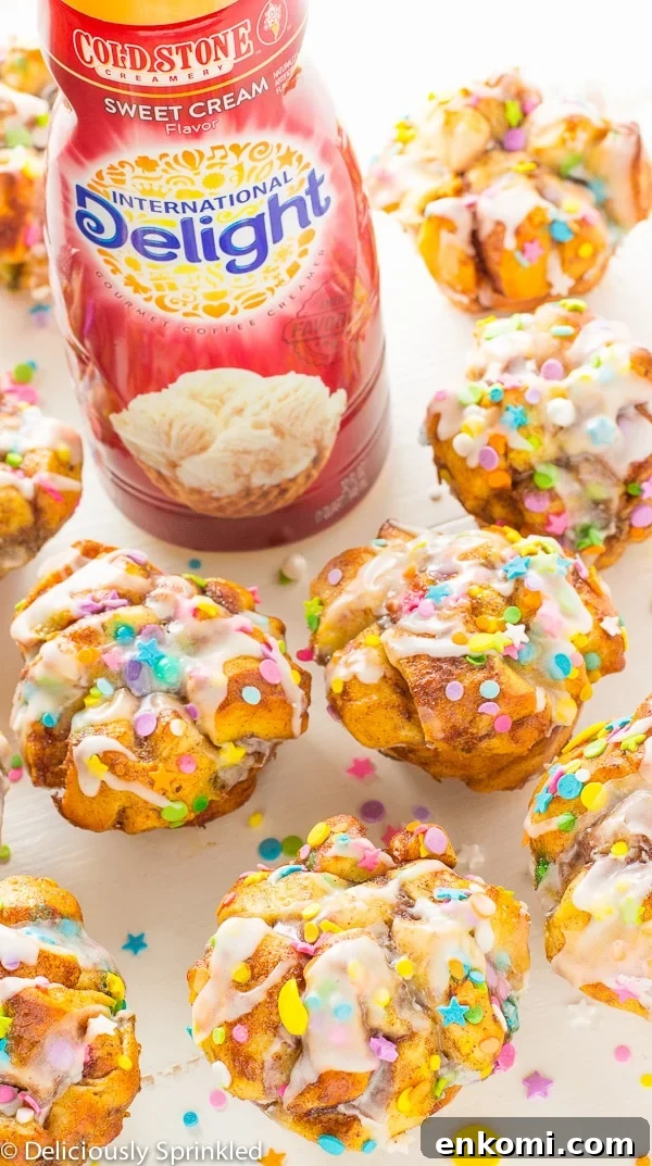 Funfetti French Toast Muffins on a plate