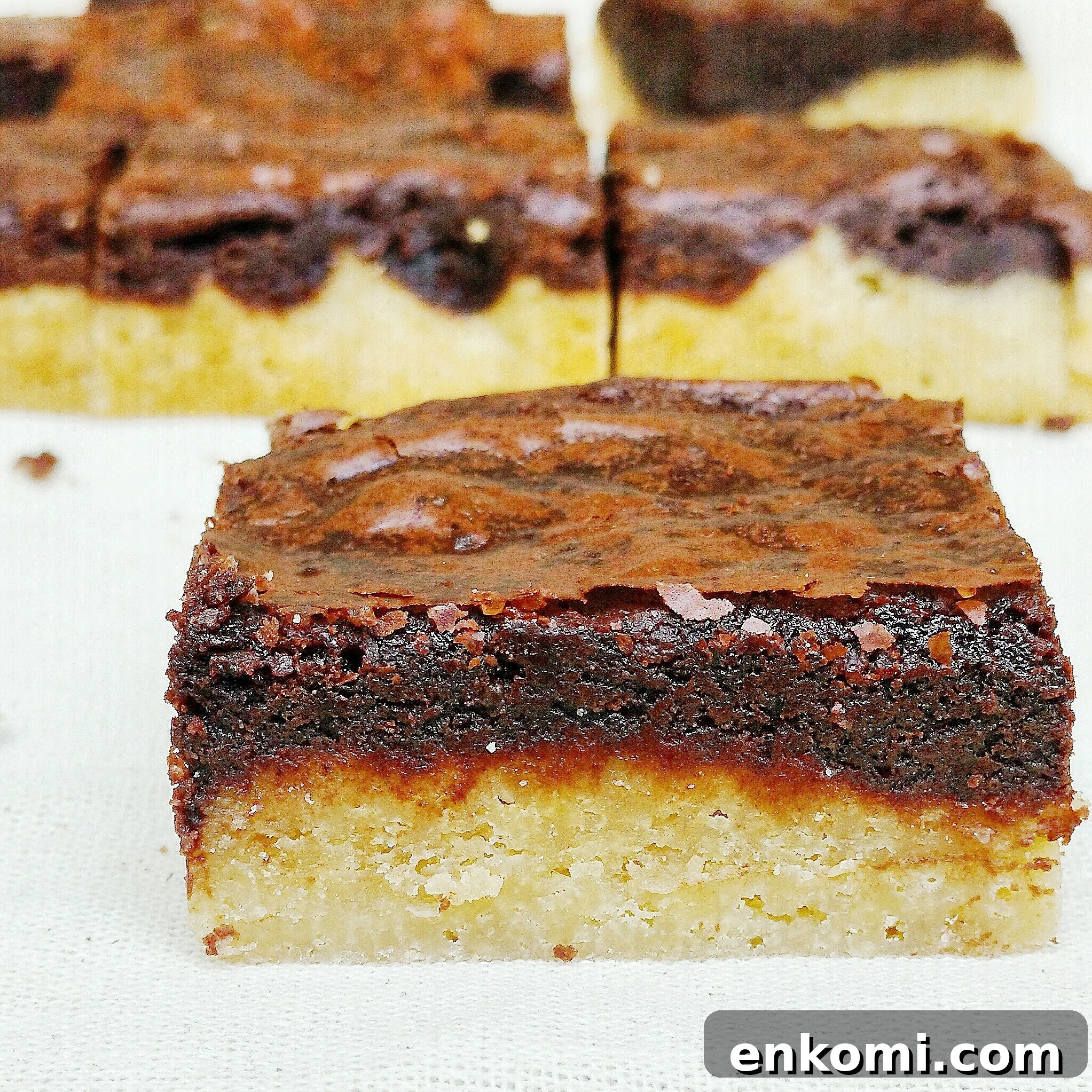Decadent Brondies: Brownie-Blondie Swirl Bars 5 Single brondie bar