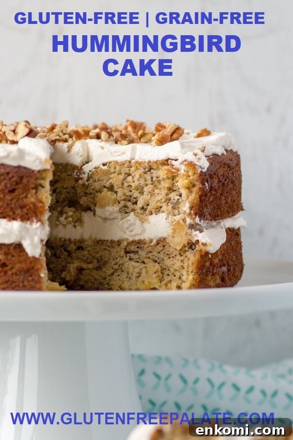 Gluten-Free Hummingbird Cake Recipe with Cream Cheese Frosting 7 Gluten-free Hummingbird Cake that's tender, perfectly sweet, and naturally gluten-free, dairy-free, and refined sugar-free.
