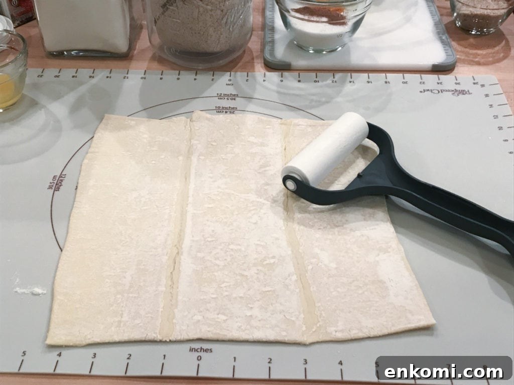 Sliced apples ready for filling