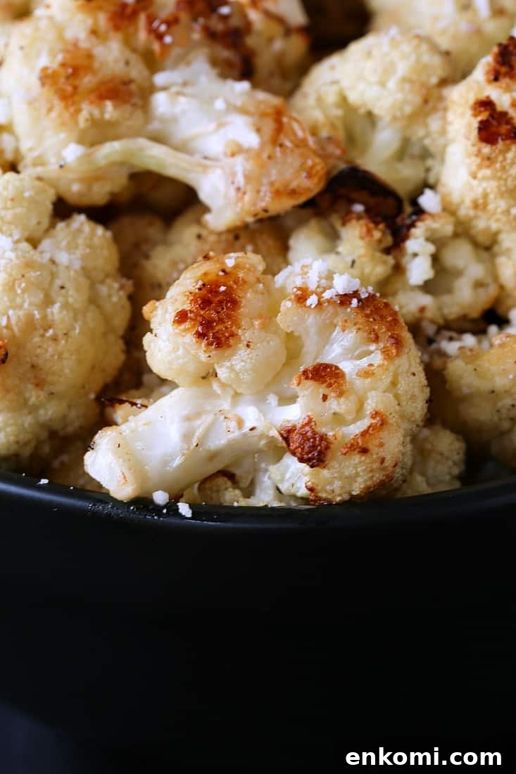 Parmesan Roasted Cauliflower is a low carb sided dish recipe