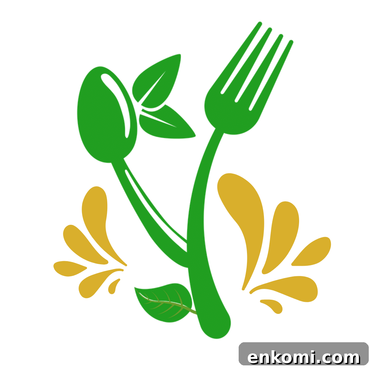 graphic of fork and spoon connected in a plant.