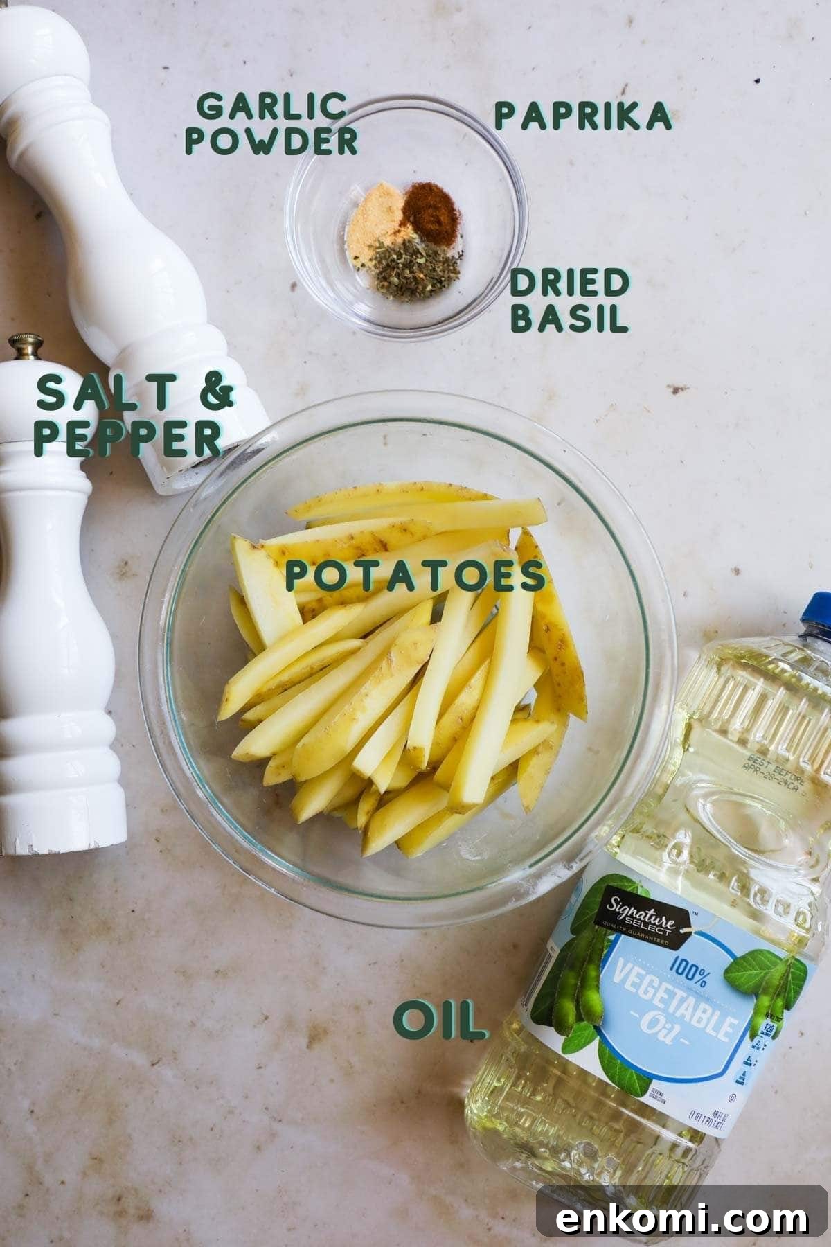 Crispy Homemade Seasoned French Fries 3 Ingredients for classic seasoned French fries.