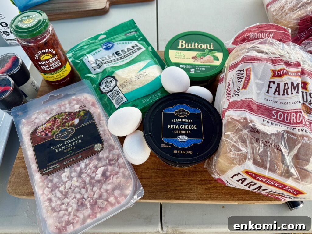 Grilled Mediterranean Breakfast Sandwiches on a Blackstone 2 ingredients for Blackstone Mediterranean Breakfast Sandwiches