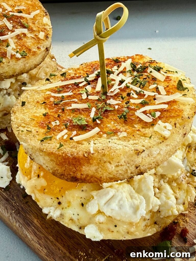 Grilled Mediterranean Breakfast Sandwiches on a Blackstone 8 Blackstone Mediterranean Breakfast Sandwiches