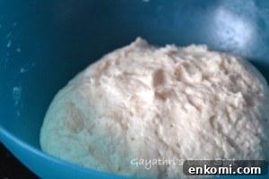 Dough after doubling