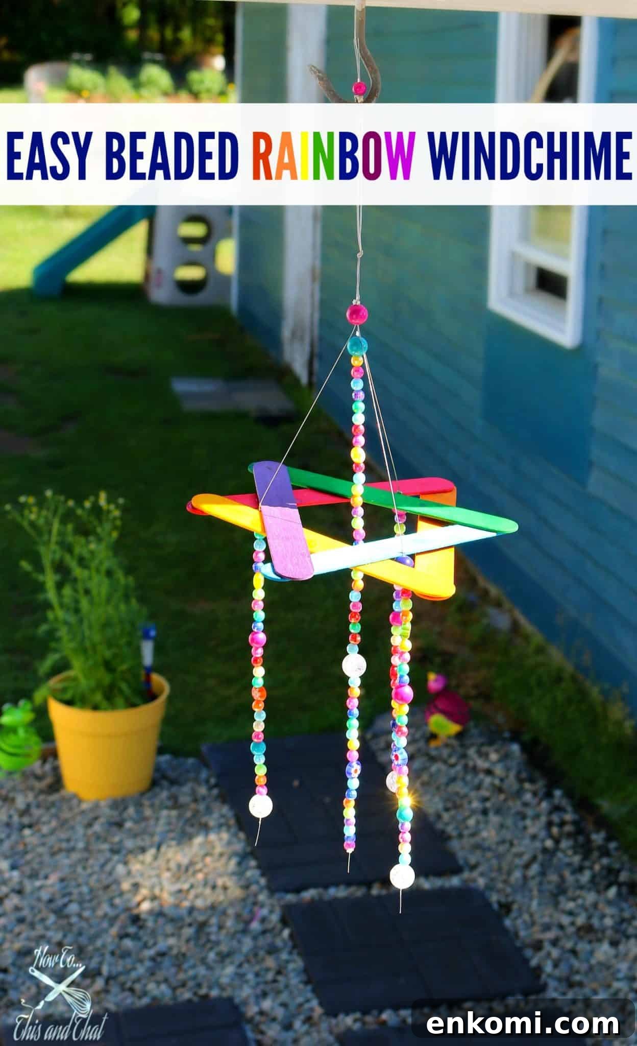 beaded windchime dollar store diy crafts.