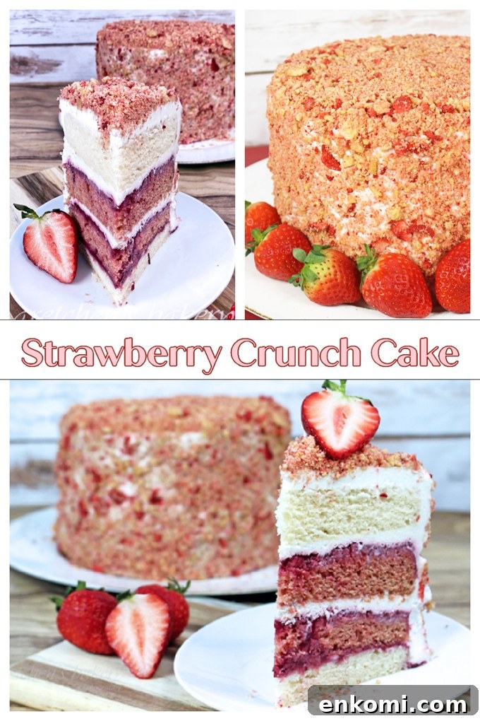 Strawberry Crunch Cake