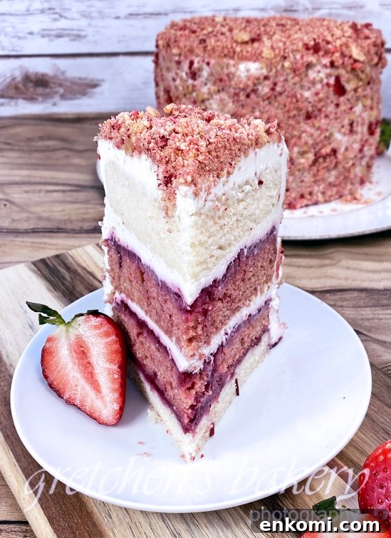 Strawberry Crunch Cake