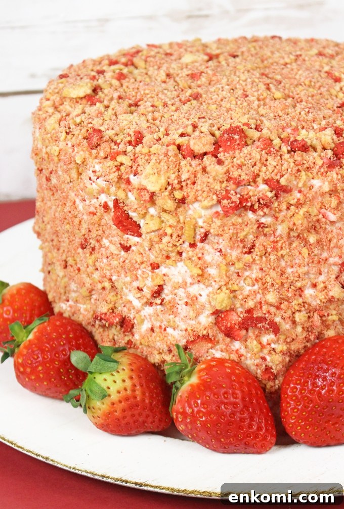 Strawberry Crunch Cake