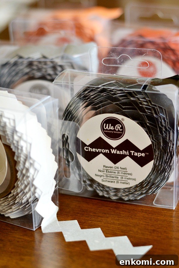 Creative Halloween Treats Kids Will Love 8 Chevron Washi Tape Crafts