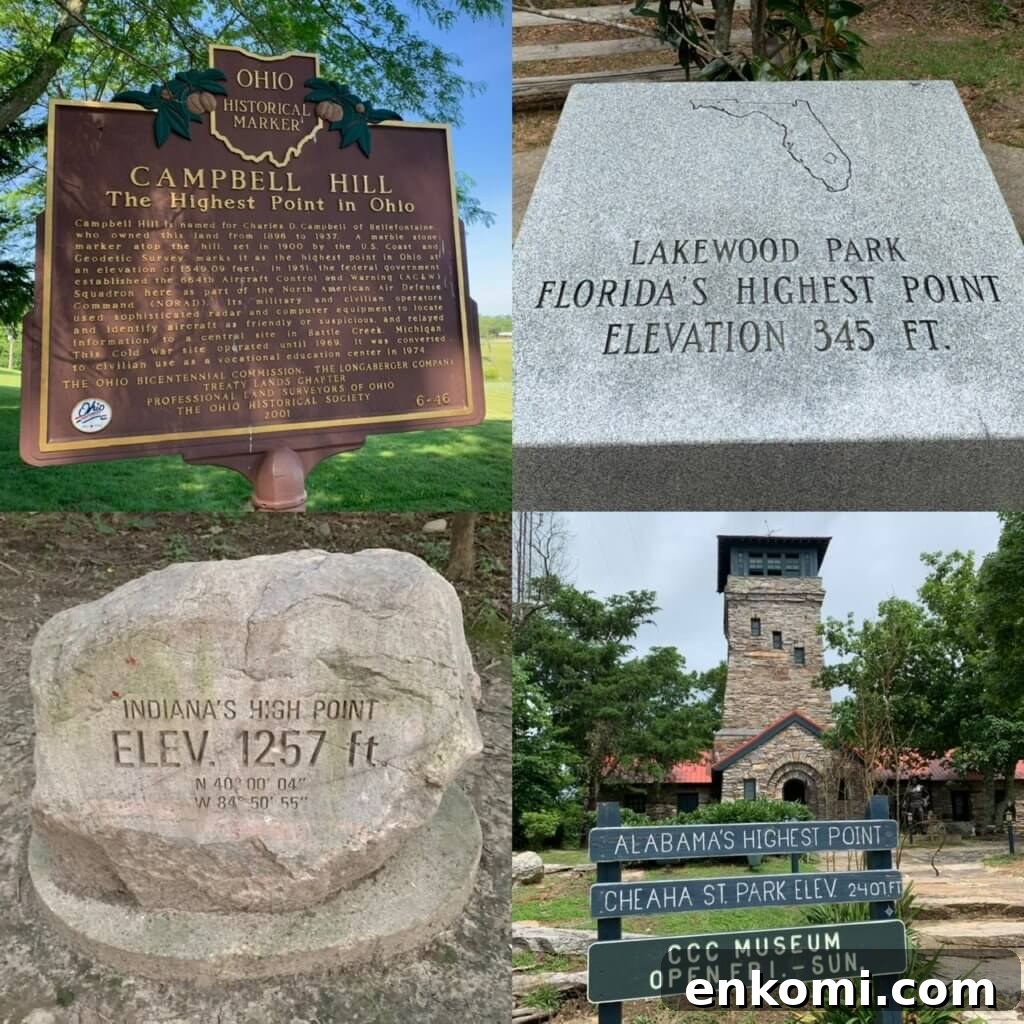 State high points collage