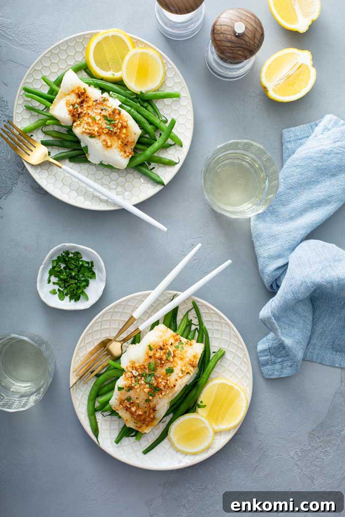Spicy Valentine's Day Menu for a Romantic Dinner at Home 12 Cod fillets on green beans