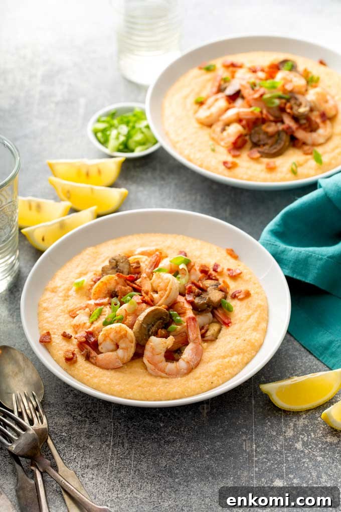 Spicy Valentine's Day Menu for a Romantic Dinner at Home 3 Shrimp and grits close-up