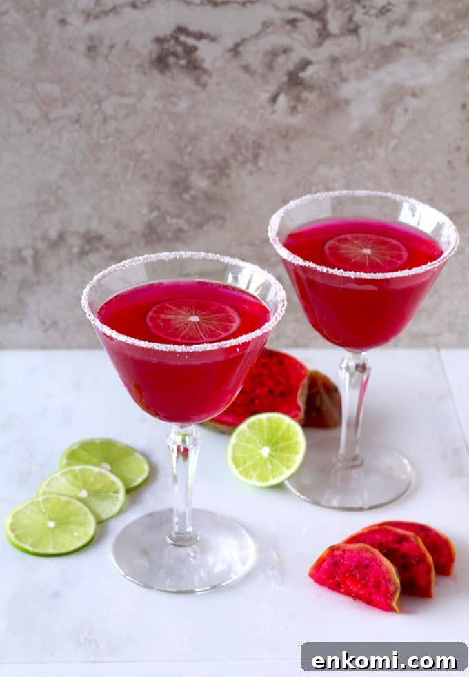 Spicy Valentine's Day Menu for a Romantic Dinner at Home 9 Prickly pear cocktail