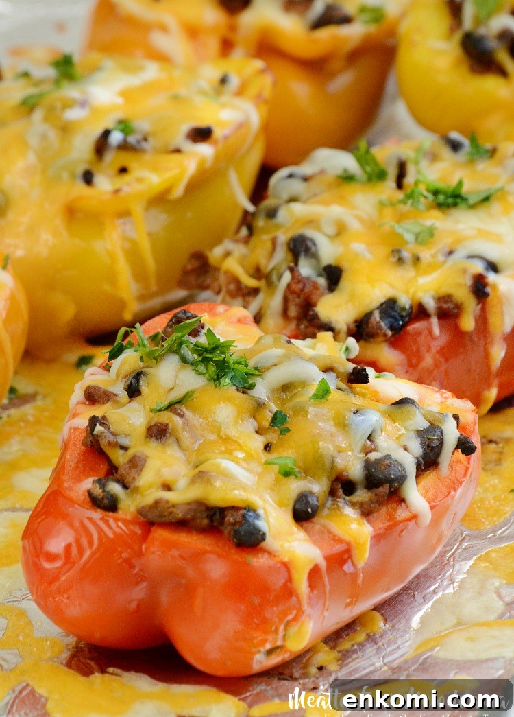 sriracha beef taco stuffed peppers recipe