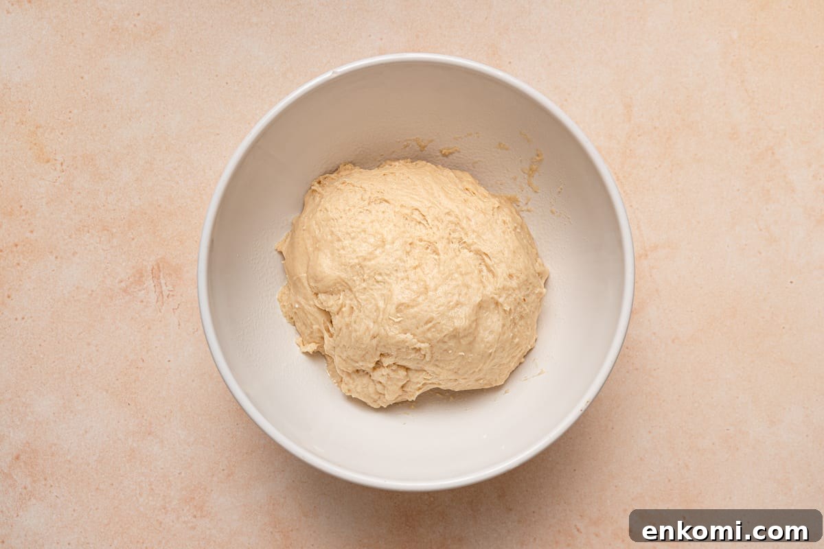 smooth dough in a bowl