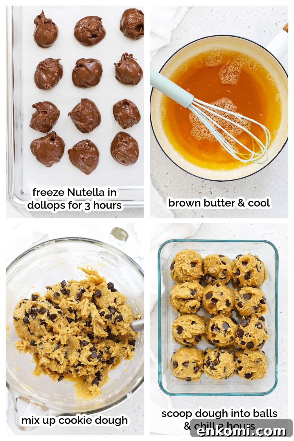making gluten-free nutella cookies step by step